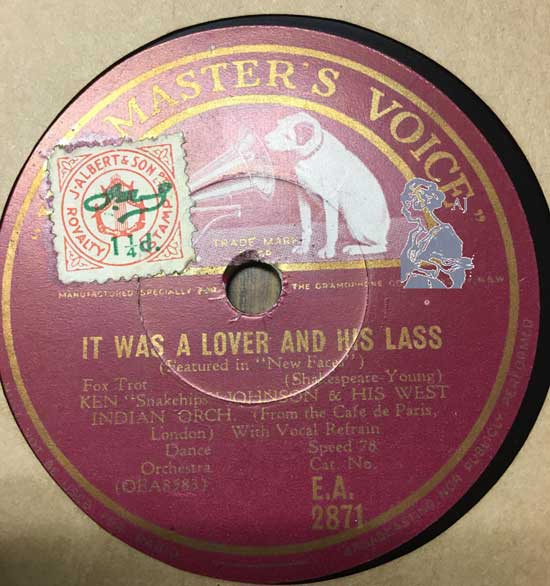It Was A Lover And His Lass