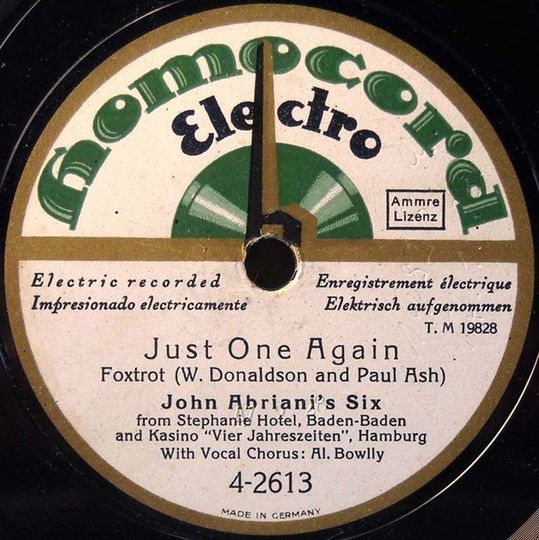 Just Once Again. If you have better audio, or the original 78rpm record for sale, please contact me. Thanks