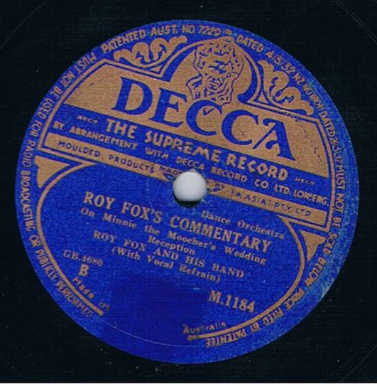 Roy Fox's Commentary On Minnie The Moocher's Wedding Reception